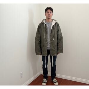 New MNML stained canvas work jacket